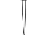 Yakimz 4X Hairpin Legs Mobili Gambe Tavolo Runner Nero Hairpin Legs 3 Staffe, Per Tavolo Da Pranzo 72Cm