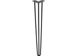 Yakimz 4X Hairpin Legs Mobili Gambe Tavolo Runner Nero Hairpin Legs 3 Staffe, Per Tavolo Da Pranzo 45Cm