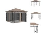 Vidaxl Padiglione Con Zanzariera 3X3X2,73 M Taupe 180 G/M² - Padiglioni E Tende Per Feste