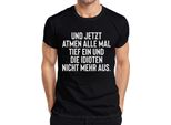 Tutti I Respiri Profondi Idioti Trattengono Il Respiro Sarcasmo Ironia Gag T-Shirt Da Uomo, Nero, M