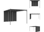 Vidaxl Padiglione Da Giardino Con Tenda Laterale 4X3X2,25 M Antracite - Padiglioni E Tende Per Feste