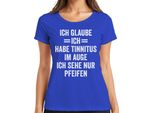 Tinnitus In The Eye Only See Whistling Divertente Ent Regalo Audiologo Signore T-Shirt, Blu, Xl