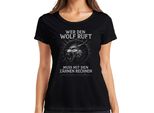 Maglietta Da Donna Who Calls The Wolf Slogan Vichingo Valhalla Nordic Fenriswolf, Nero, 3XL