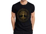 Maglietta Yggdrasil Tree Of Life Celtic Nordic Runes Mysticism Viking Uomo, Nero, S