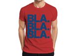 Bla Bla Bla Saying Sarcasm Humour Statement Minimal Ironic Maglietta Da Uomo, Rosso, L