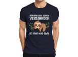Capito Che Non Mi Interessa Il Bradipo Che Dorme Maglietta Da Uomo Ironica E Divertente, Navy, Xxl