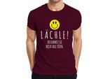 Maglietta Da Uomo Smile You Can't Kill Them All Black Humour Smiley, Borgogna, S