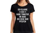 Tinnitus In The Eye Only See Whistling Divertente Ent Regalo Audiologo Signore T-Shirt, Nero, L