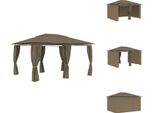 Vidaxl Tenda Da Giardino Con Tende 4X3 M Taupe 180 G/M² - Padiglioni E Tende Per Feste