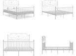 Vidaxl Struttura Letto In Metallo Bianco 160X200 Cm - Struttura Letto - Struttura Letto In Metallo - Letto - Letti