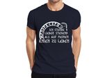 Morire In Piedi Piuttosto Che Vivere In Ginocchio Maglietta Da Uomo Con Teschio Vichingo E Rune Di Ragnar, Navy, M