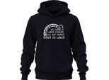In Piedi Per Morire Piuttosto Che In Ginocchio Per Vivere Ragnar, Felpa Con Cappuccio Unisex Con Teschio Vichingo, Navy, L