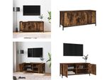 Vidaxl Mobile Tv Con Ante In Rovere Fumé 102X35X45 Cm Materiale A Base Di Legno - Mobile Tv - Mobile Tv - Mobili Tv - Porta Tv
