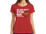 Non Testardo, Solo Supponente, Divertente Asino Che Dice Umorismo Regalo Maglietta Da Donna, Rosso, 3XL