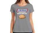 Maglietta Da Donna Leberkas Du Bist Ned Du Wenn Hunger Bayern Brotzeit Snack Humour, Grigio, S