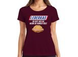 Maglietta Da Donna Leberkas Du Bist Ned Du Wenn Hunger Bayern Brotzeit Snack Humour, Borgogna, S