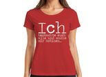 Osservo E Prendo Nota Di Un Nerd Che Dice "Detective Humour"" T-Shirt Da Donna, Rossa, L"