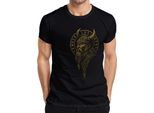 Maglietta Da Uomo Con Ritratto Del Guerriero Vichingo, Rune Ed Elmo Di Odino, Mitologia Norrena, Nero, 3XL