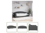 The Living Store Letto Da Giorno Grigio Scuro 90X200 Cm In Tessuto