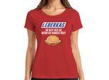 Maglietta Da Donna Leberkas Du Bist Ned Du Wenn Hunger Bayern Brotzeit Snack Humour, Rosso, S