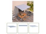 The Living Store Tenda Da Sole Automatica A Scomparsa 400X350 Cm Blu E Bianca