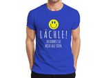 Maglietta Da Uomo Smile You Can't Kill Them All Black Humour Smiley, Blu, S