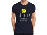 Maglietta Da Uomo Smile You Can't Kill Them All Black Humour Smiley, Navy, L