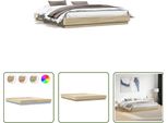 The Living Store Struttura Letto Con Led Rovere Sonoma 200X200 Cm