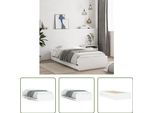 The Living Store Giroletto Con Cassetti Bianco 90X190 Cm In Materiale Ligneo