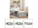 The Living Store Struttura Letto Con Cassetti Grey Sonoma 100X200 Cm