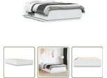 The Living Store Struttura Letto Bianca 150X200 Cm In Materiale Ligneo