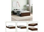 The Living Store Struttura Letto In Rovere Marrone 100X200 Cm