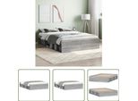 The Living Store Bettgestell Grau Sonoma 135X190 Cm