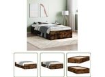 The Living Store Struttura Letto In Rovere Fumé 100X200 Cm