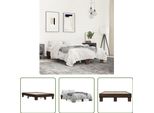 The Living Store Struttura Letto In Rovere Marrone 135X190 Cm Materiale Legno Metallo