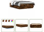 The Living Store Giroletto Con Led Rovere Fumé 140X200 Cm Materiale A Base Di Legno
