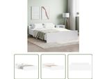 The Living Store Giroletto Con Testiera E Pediera Bianco 150X200 Cm