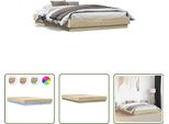 The Living Store Struttura Letto Con Led Rovere Sonoma 135X190 Cm