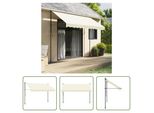 The Living Store Tenda Da Sole Retrattile Crema 300X150 Cm In Tessuto E Acciaio