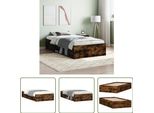 The Living Store Struttura Letto In Rovere Fumé 90X200 Cm