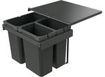 Naber Cox Stand-Up® 350 K/500-3, Raccoglitore Di Rifiuti Per Cassetti Esistenti, Antracite, H 350 Mm 8013404