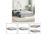 The Living Store Struttura Letto In Cemento Grigio 135X190 Cm