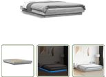 The Living Store Giroletto Con Led Grigio Sonoma 140X190 Cm Materiale A Base Di Legno
