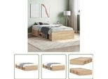 The Living Store Bettgestell Sonoma-Eiche 100X200 Cm