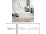 The Living Store Giroletto Con Testiera E Pediera Bianco 200X200 Cm