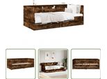 The Living Store Letto Da Giorno Con Cassetti In Rovere Fumé 90X190 Cm Materiale In Legno