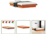 The Living Store Letto In Legno Massiccio Con Illuminazione Led Marrone Cera 120X190 Cm Pino