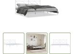 The Living Store Struttura Letto Con Testiera In Metallo Bianco 200X200 Cm