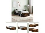 The Living Store Struttura Letto In Rovere Fumé 75X190 Cm