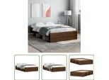 The Living Store Struttura Letto In Rovere Marrone 120X200 Cm